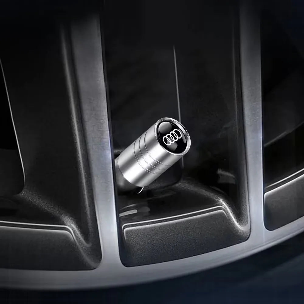 4Pcs Metal Car Wheel Tire Air Valve Caps Stem Covers for AUDI