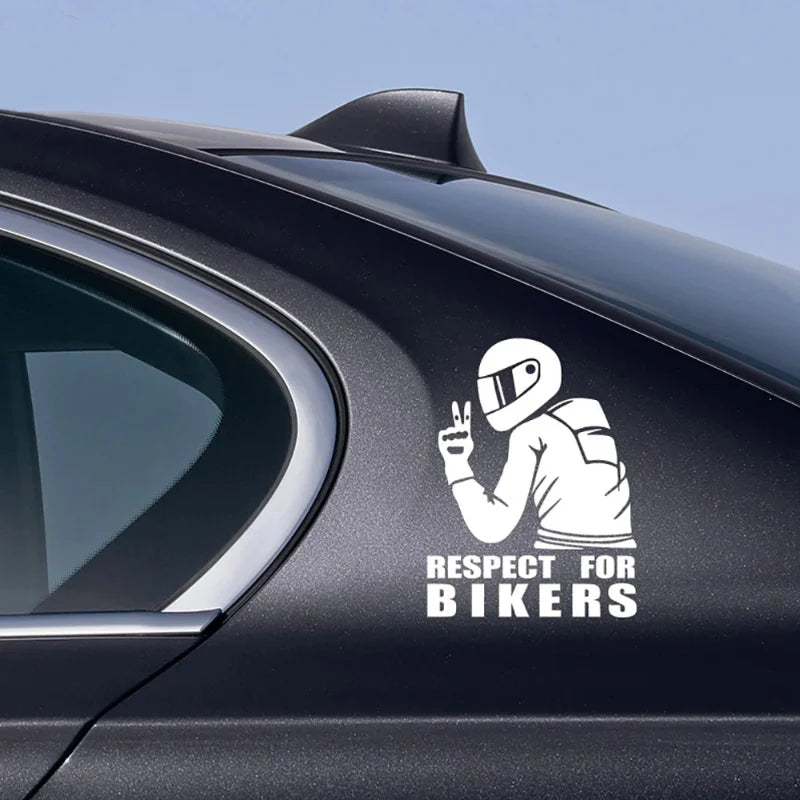 RESPECT FOR BIKERS Sticker Laser Vinyl Reflective