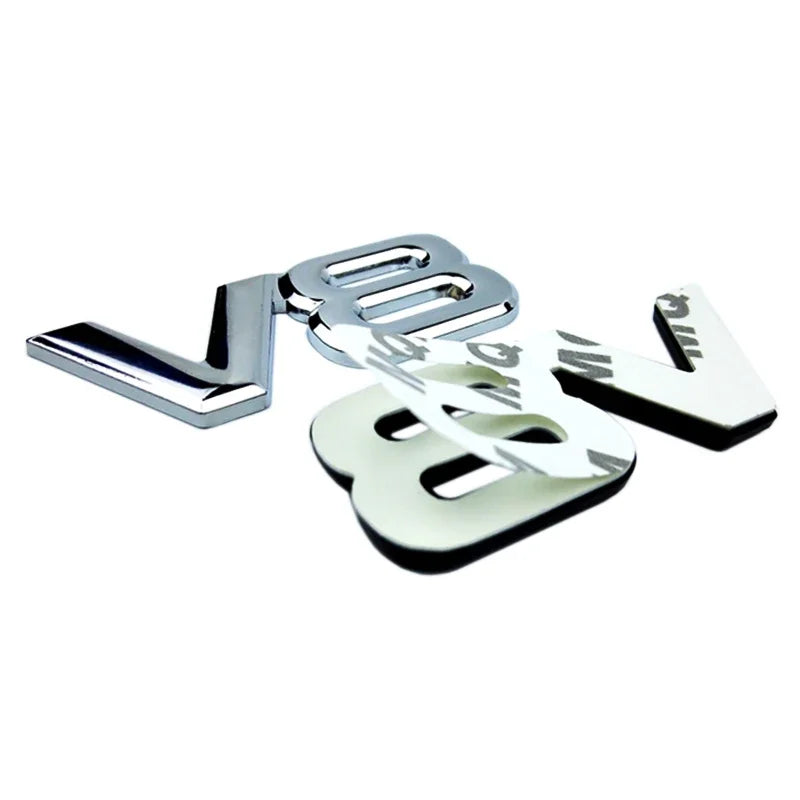 Auto Metal Alloy 3D V8 Logo Engine