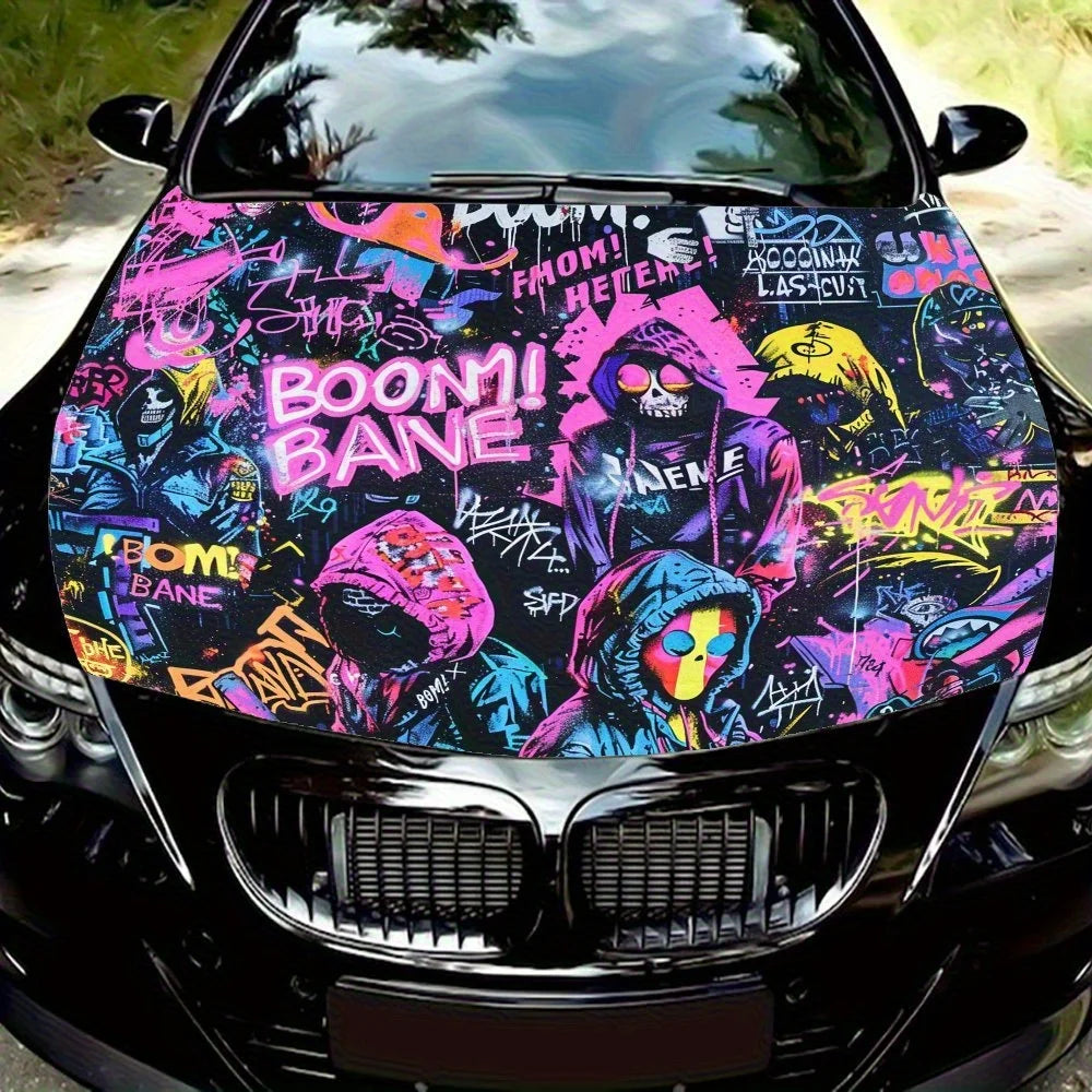 Cool Graffiti Car Hood Sticker - Premium Vinyl Sticker