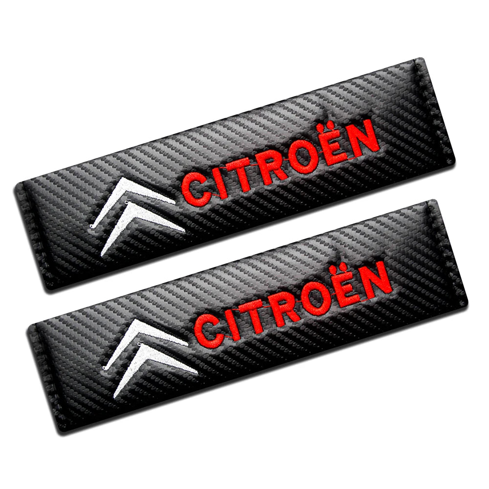 Car Seat Belt Carbon Fiber Safety Belt Shoulder Cover Protection For Citroen