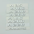 3D ABS Chrome Logo A45 A35 A180 A220 A200 4matic Emblem Letters Sticker Car