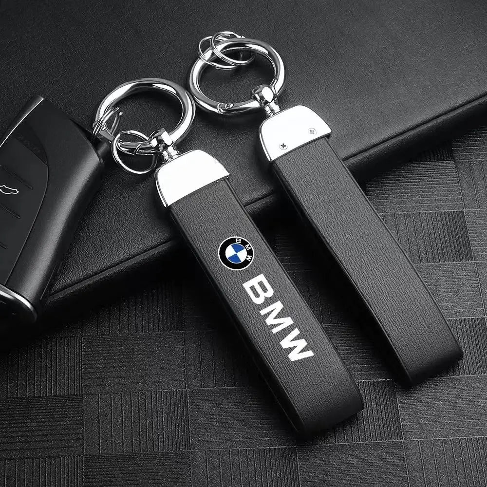 Car Carbon Fiber Keychain Zinc Alloy Keyrings Accessories For BMW