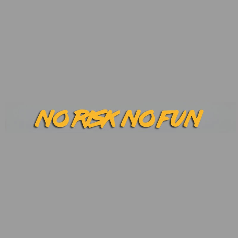no risk no fun funny slogan creative&funny stickers
