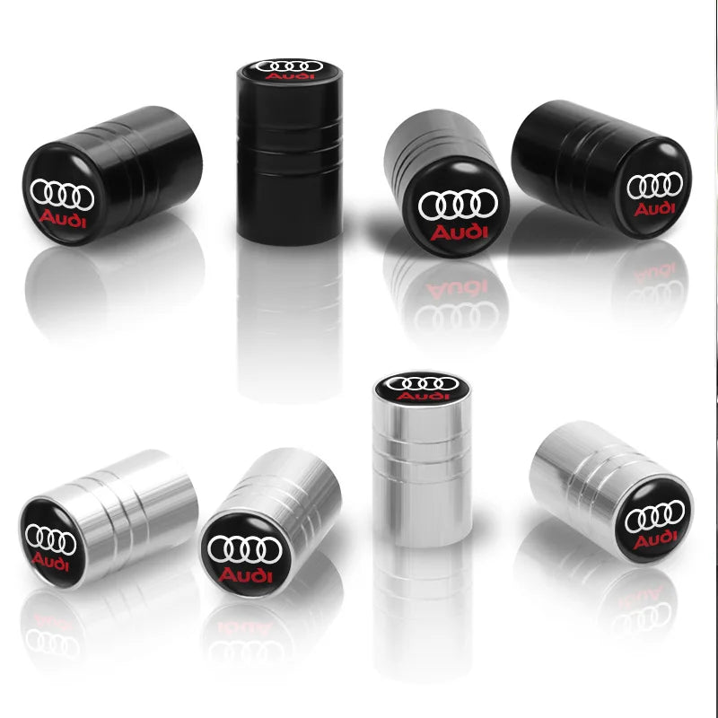 4Pcs Metal Car Wheel Tire Air Valve Caps Stem Covers for AUDI