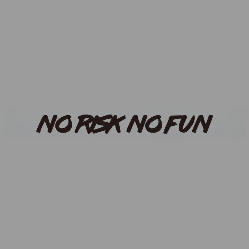 no risk no fun funny slogan creative&funny stickers