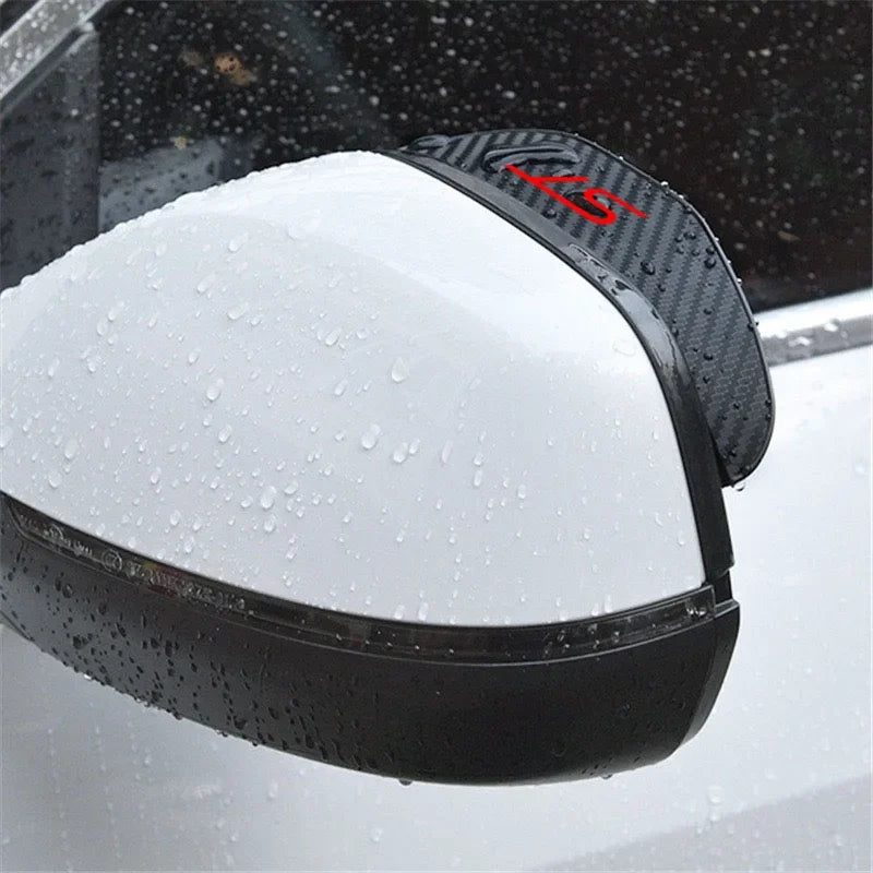 2pcs Car Rearview Mirror Rain Eyebrow Visor Carbon Fiber Car Rearview Side for Ford