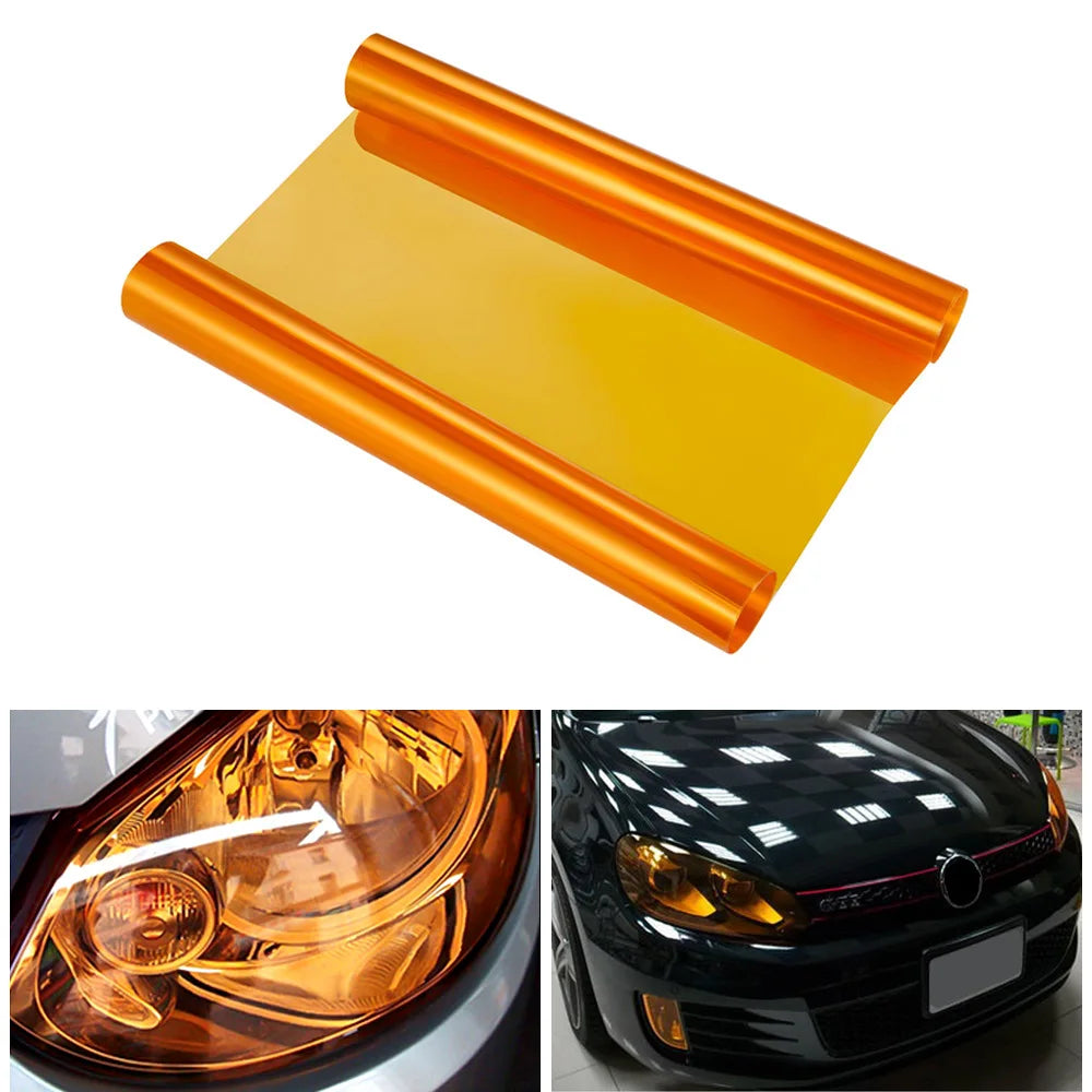 Yellow Car Light Headlight Taillight Tint Vinyl Film Lamp Films Sticker