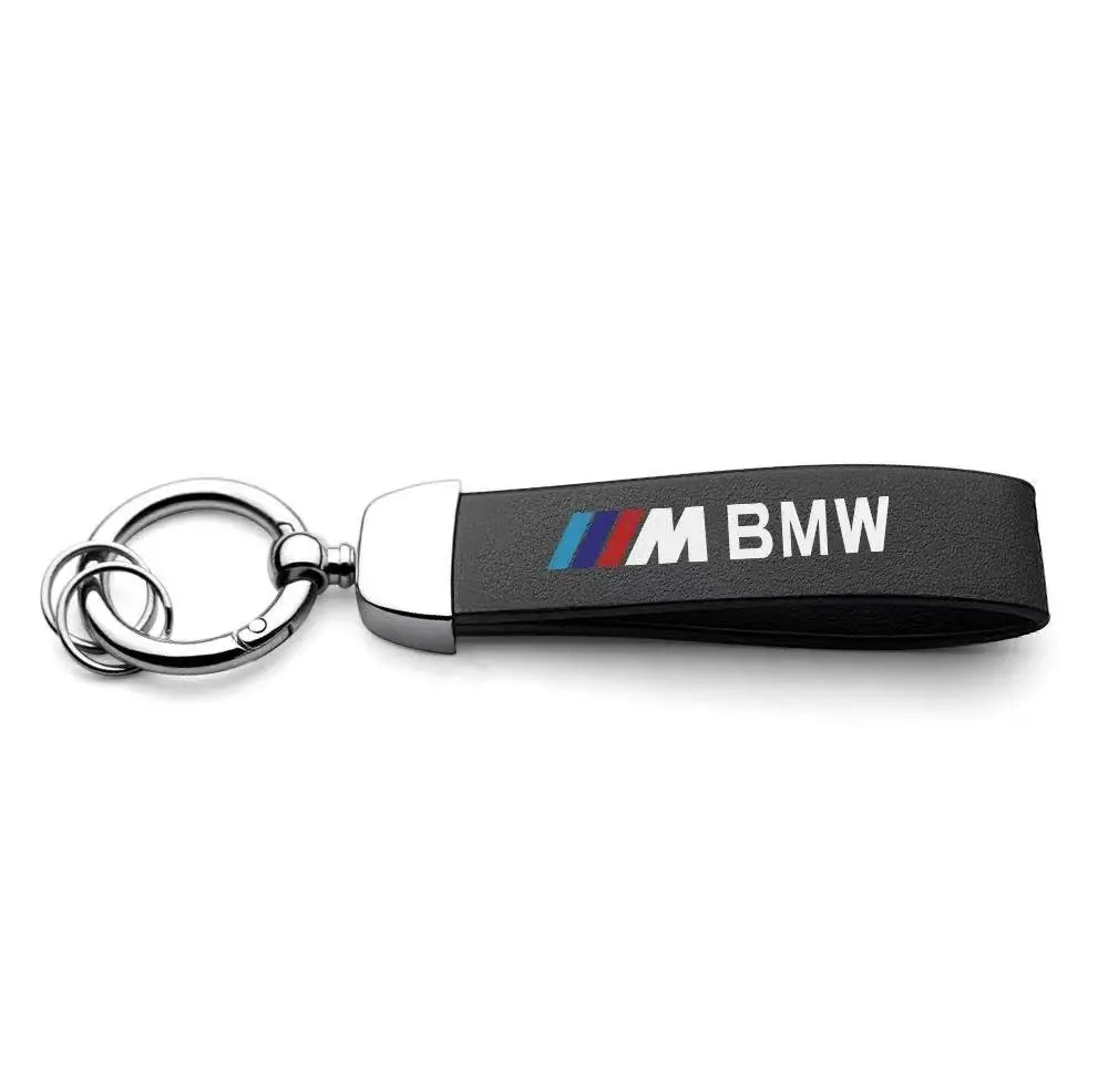 Car Carbon Fiber Keychain Zinc Alloy Keyrings Accessories For BMW