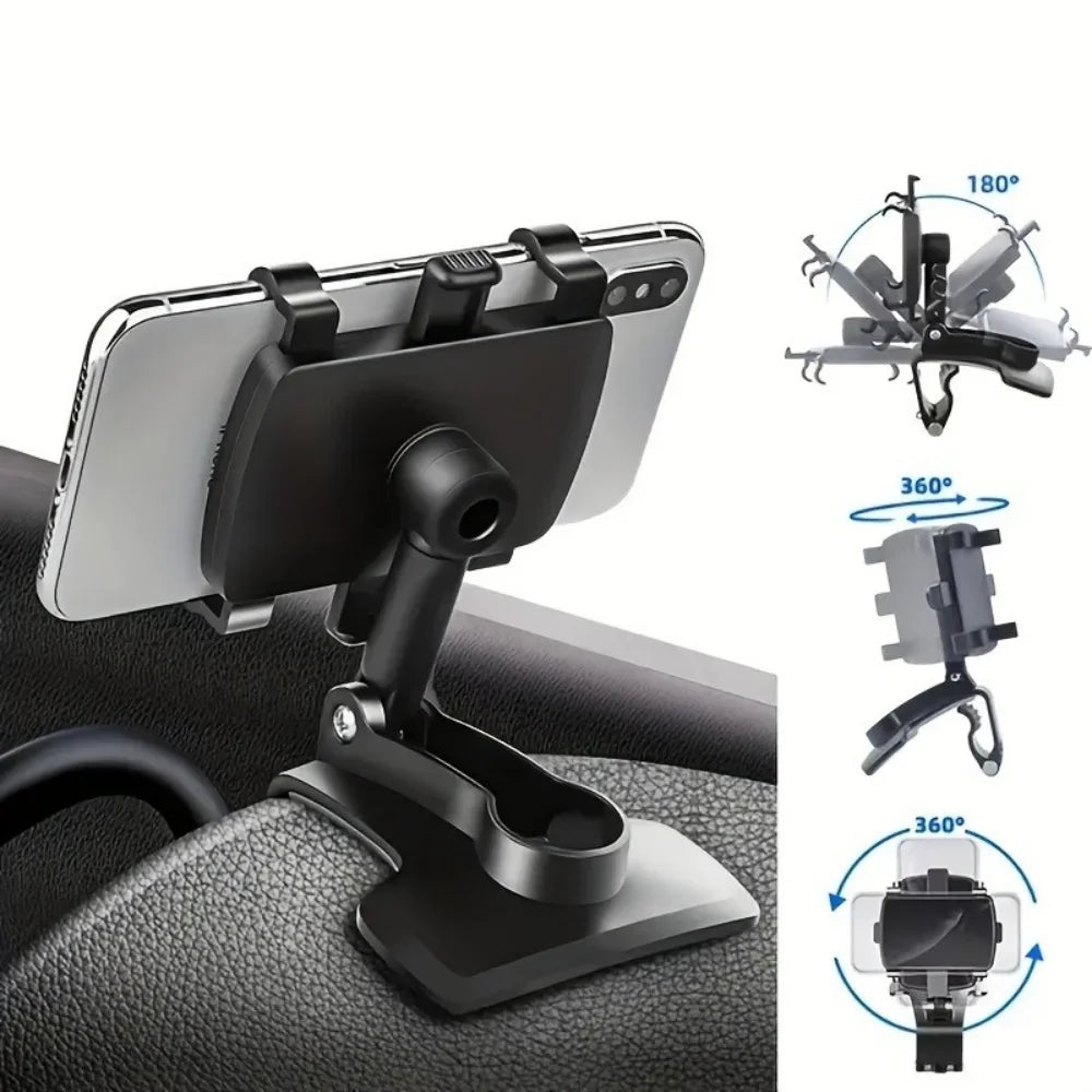 Universal phone mount for car dashboard 360°
