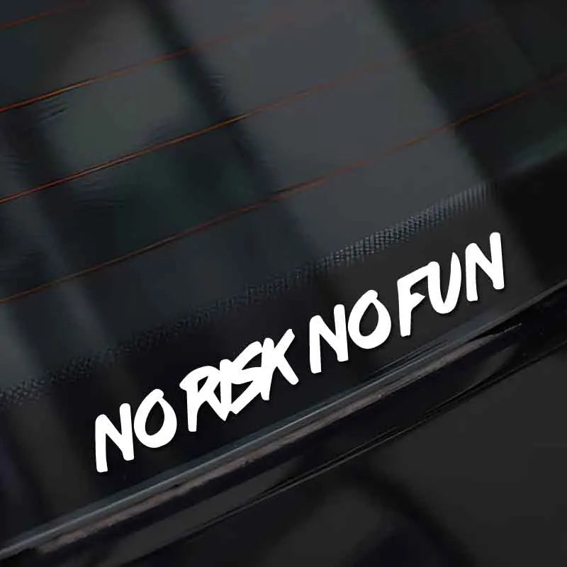 no risk no fun funny slogan creative&funny stickers