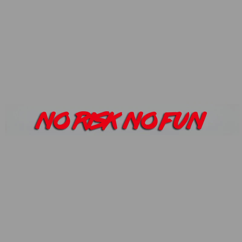 no risk no fun funny slogan creative&funny stickers