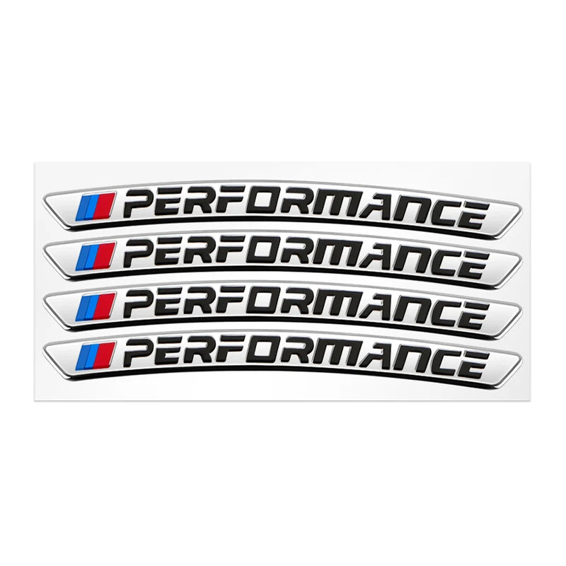 3D Styling Auto Wheel Rims Brow Aluminum Stickers Car Accessory For BMW