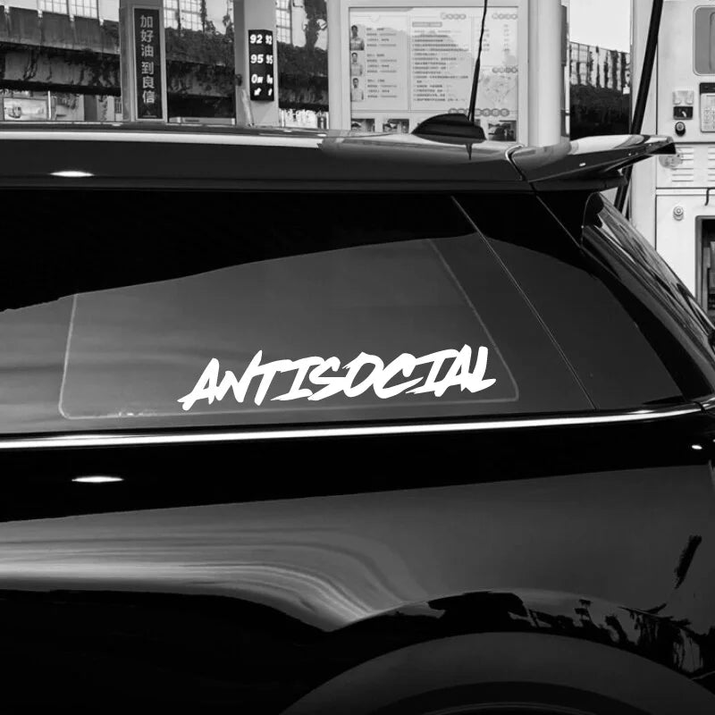 "ANTISOCIAL" autocollants sympas et à la mode avec des autocollants de haute qualité pour voitures