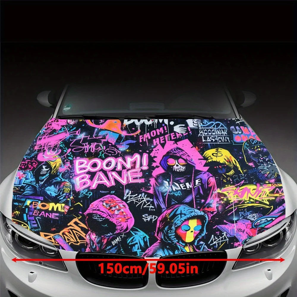 Cool Graffiti Car Hood Sticker - Premium Vinyl Sticker