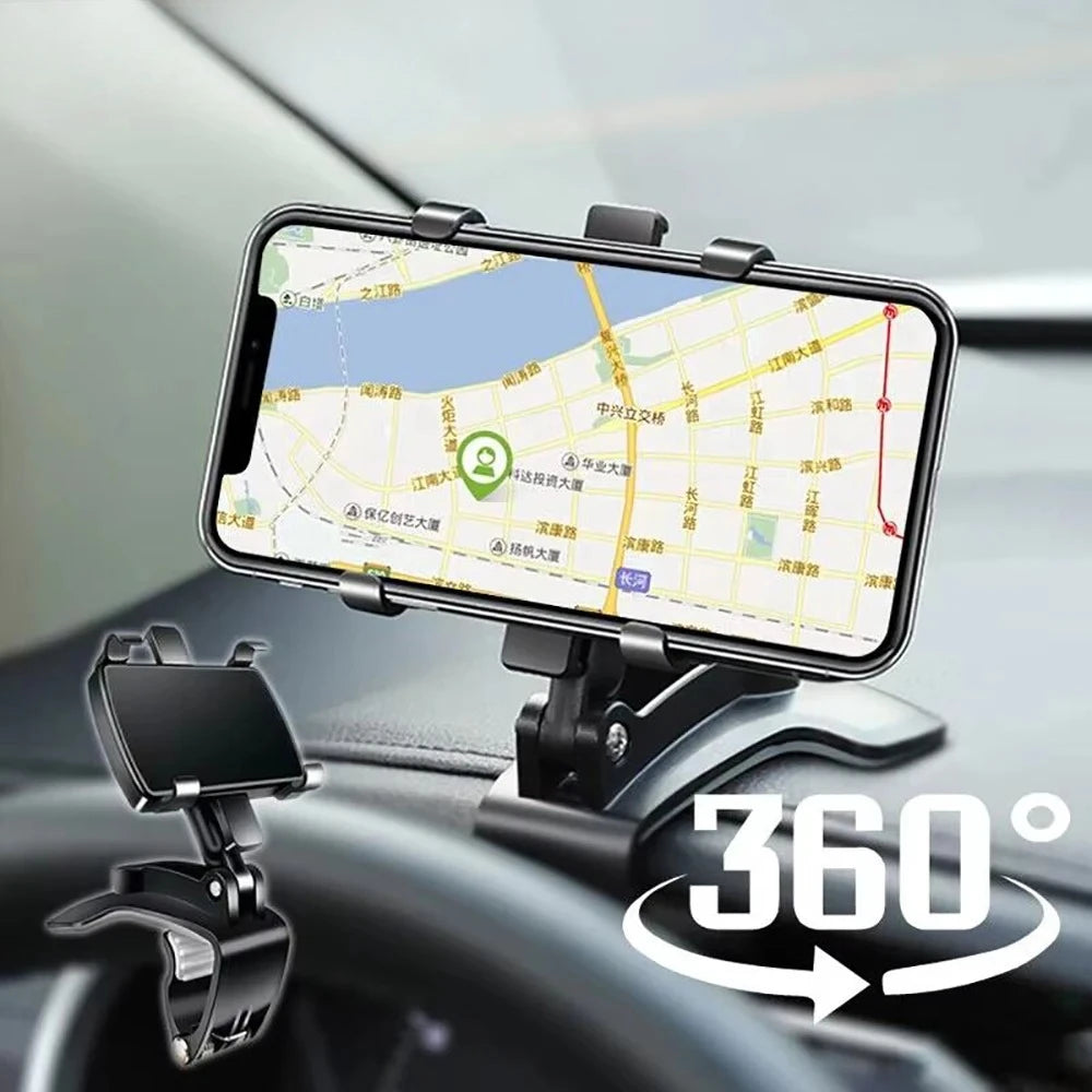 Universal phone mount for car dashboard 360°