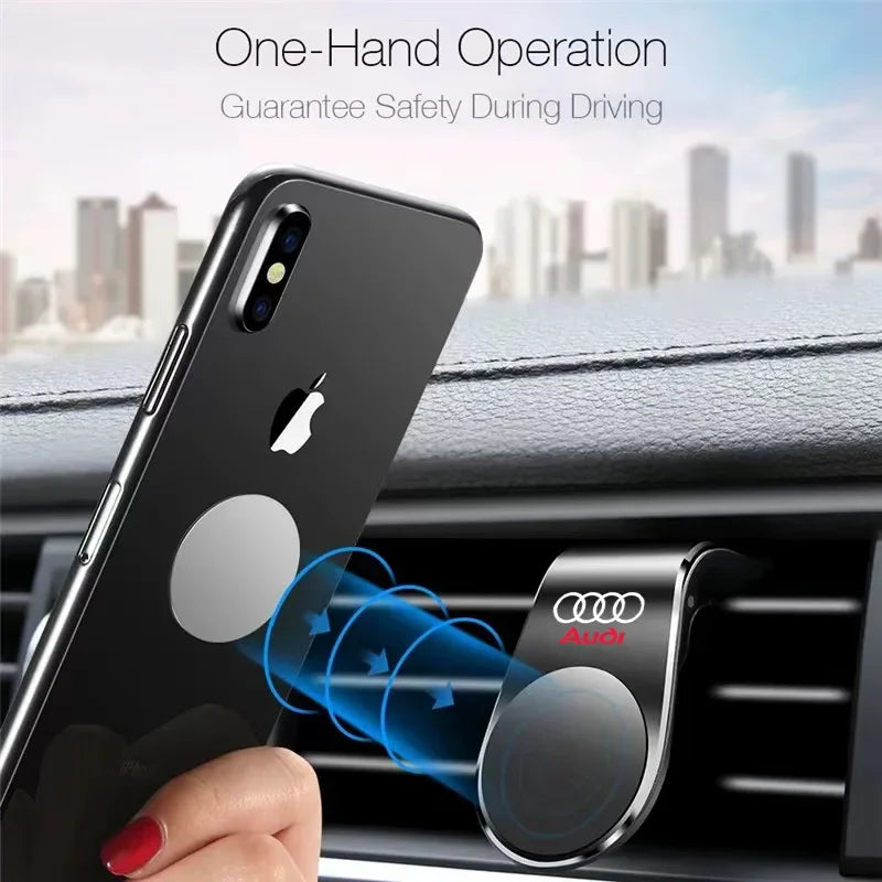 Magnetic Car Phone Holder Metal Stand Accessories For Audi