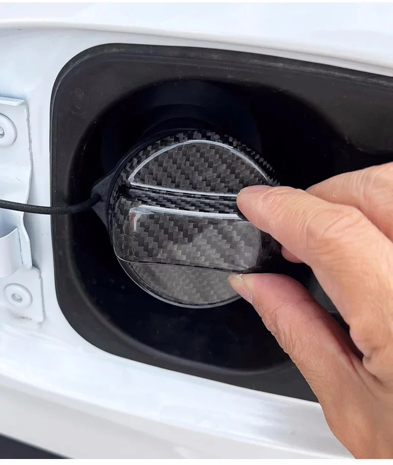 Car Carbon Fiber Fuel Tank Cover f For Audi