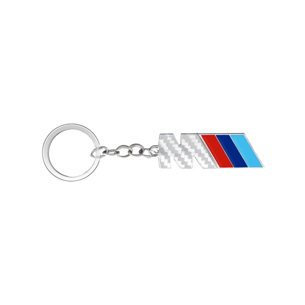 Car Carbon Fiber Keychain Zinc Alloy Keyrings Accessories For BMW