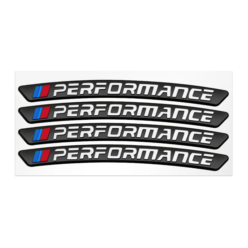 3D Styling Auto Wheel Rims Brow Aluminum Stickers Car Accessory For BMW