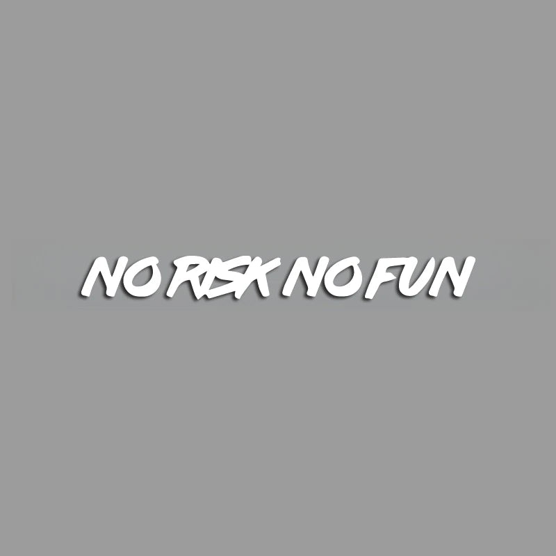 no risk no fun funny slogan creative&funny stickers