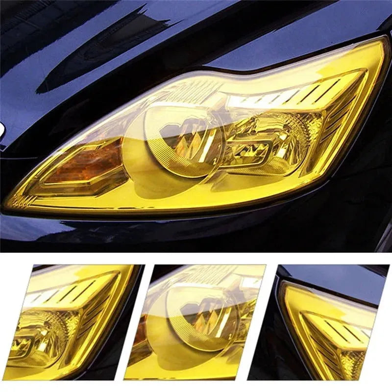 Yellow Car Light Headlight Taillight Tint Vinyl Film Lamp Films Sticker