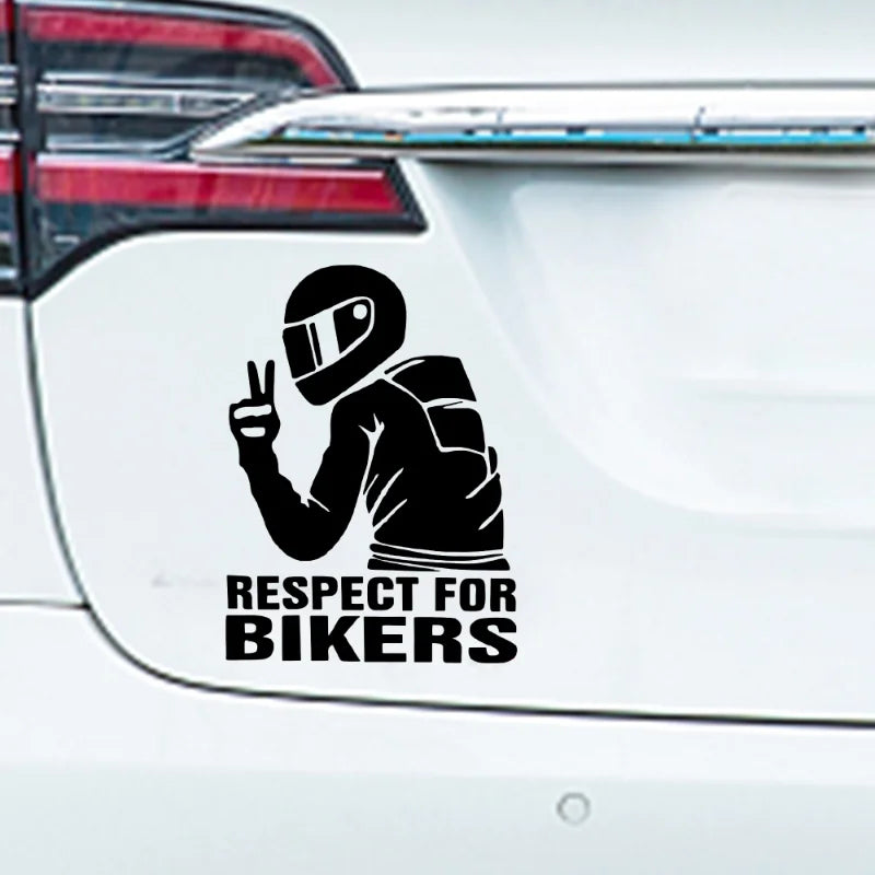 RESPECT FOR BIKERS Sticker Laser Vinyl Reflective