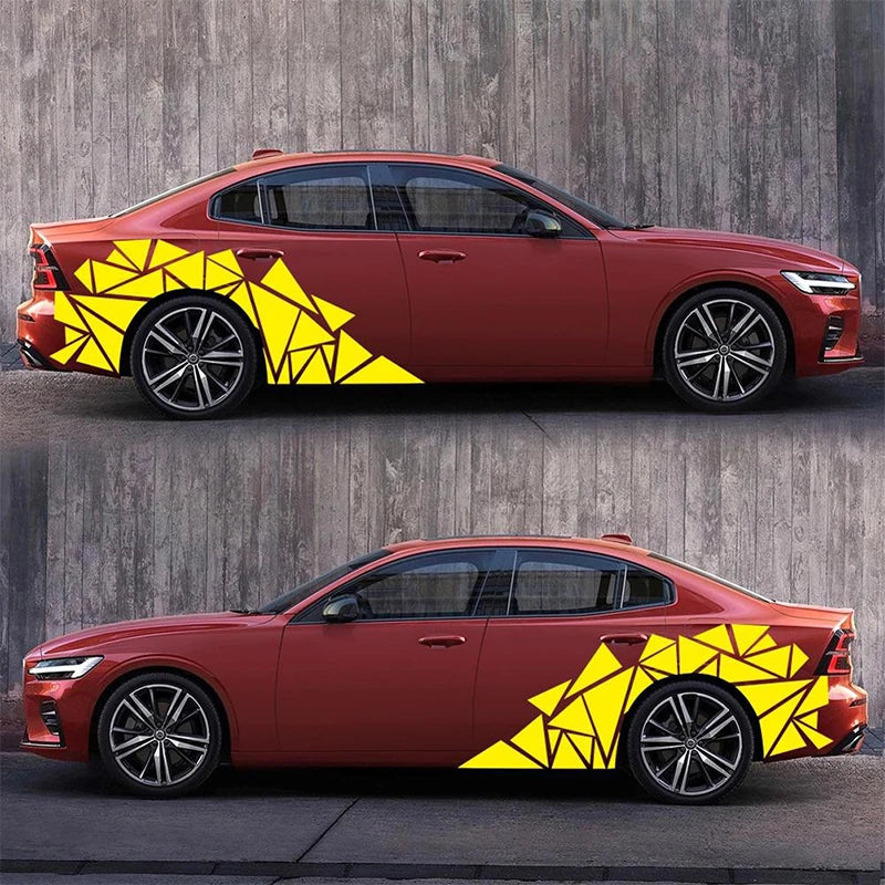 Freestanding Triangles Graphics Car Sticker Decal Decoration