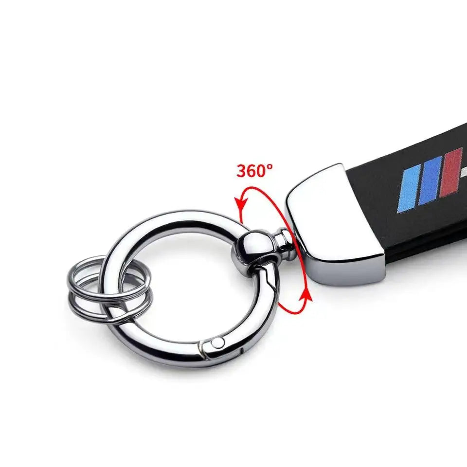 Car Carbon Fiber Keychain Zinc Alloy Keyrings Accessories For BMW