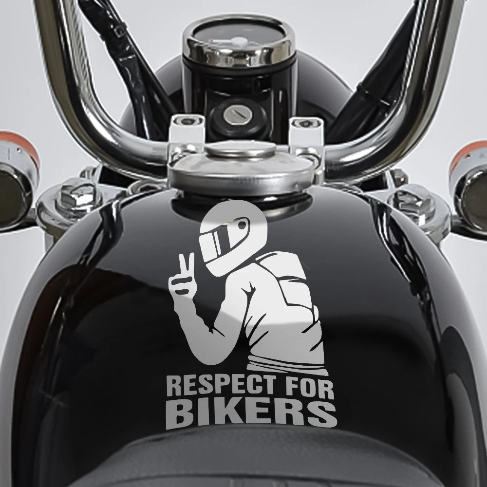 RESPECT FOR BIKERS Sticker Laser Vinyl Reflective