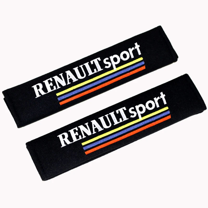 2PCS Carbon fiber Cotton Car Safety Belt Shoulder Cover seat belt pad for Renault