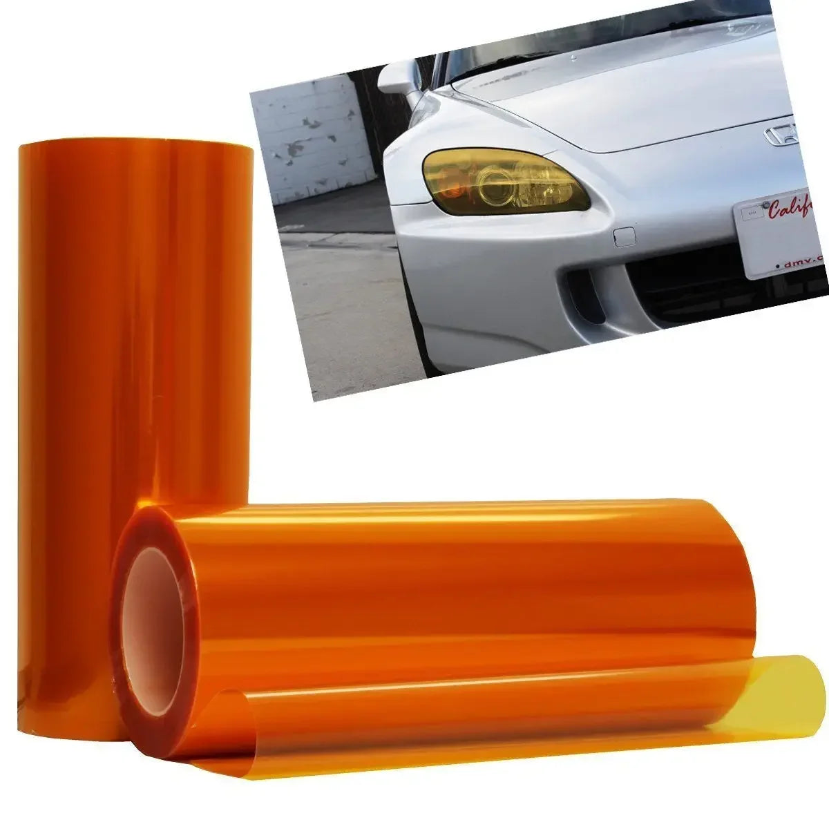 Yellow Car Light Headlight Taillight Tint Vinyl Film Lamp Films Sticker