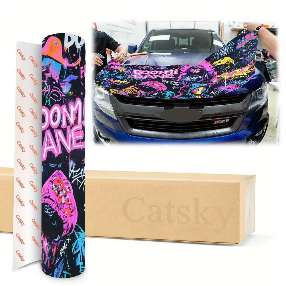 Cool Graffiti Car Hood Sticker - Premium Vinyl Sticker